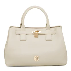 Borsa a mano bianco off-white da Donna con dettaglio lucchetto Enrico Coveri