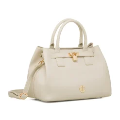 Borsa a mano bianco off-white da Donna con dettaglio lucchetto Enrico Coveri