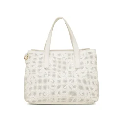 Borsa a mano bianco off-white da Donna con tracolla e dettagli traforati Carrera Jeans