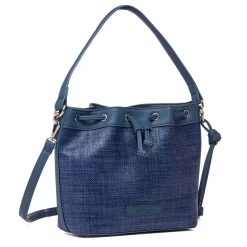 Borsa a mano blu da Donna con dettaglio effetto rafia Lora Ferres