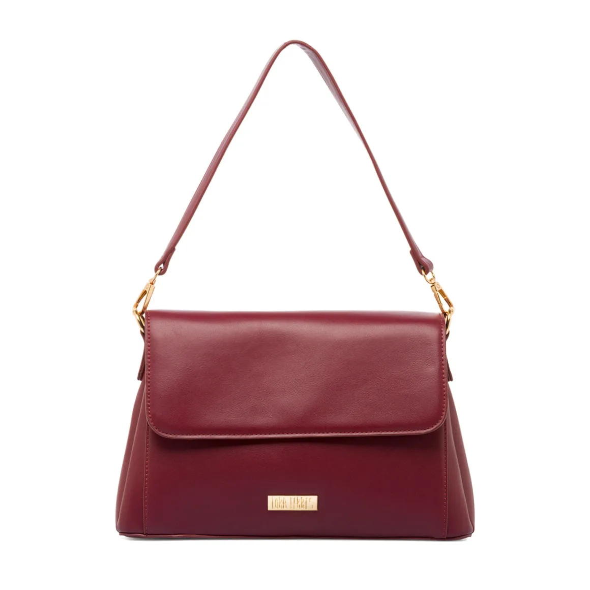 Borsa a mano Bordeaux da Donna con logo Lora Ferres
