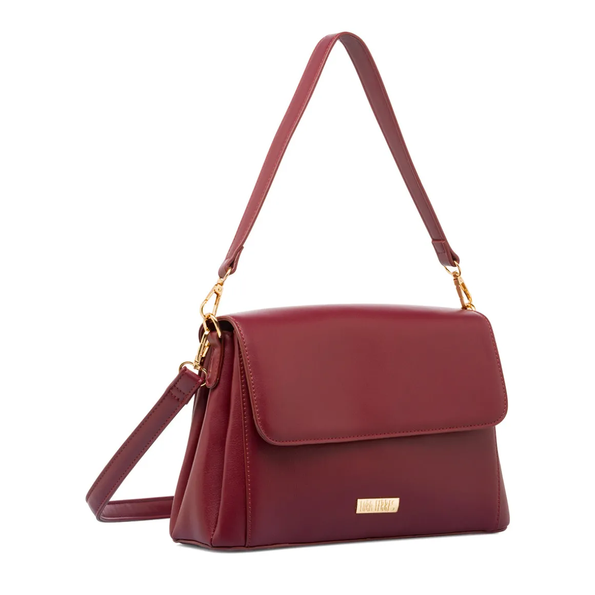 Borsa a mano Bordeaux da Donna con logo Lora Ferres
