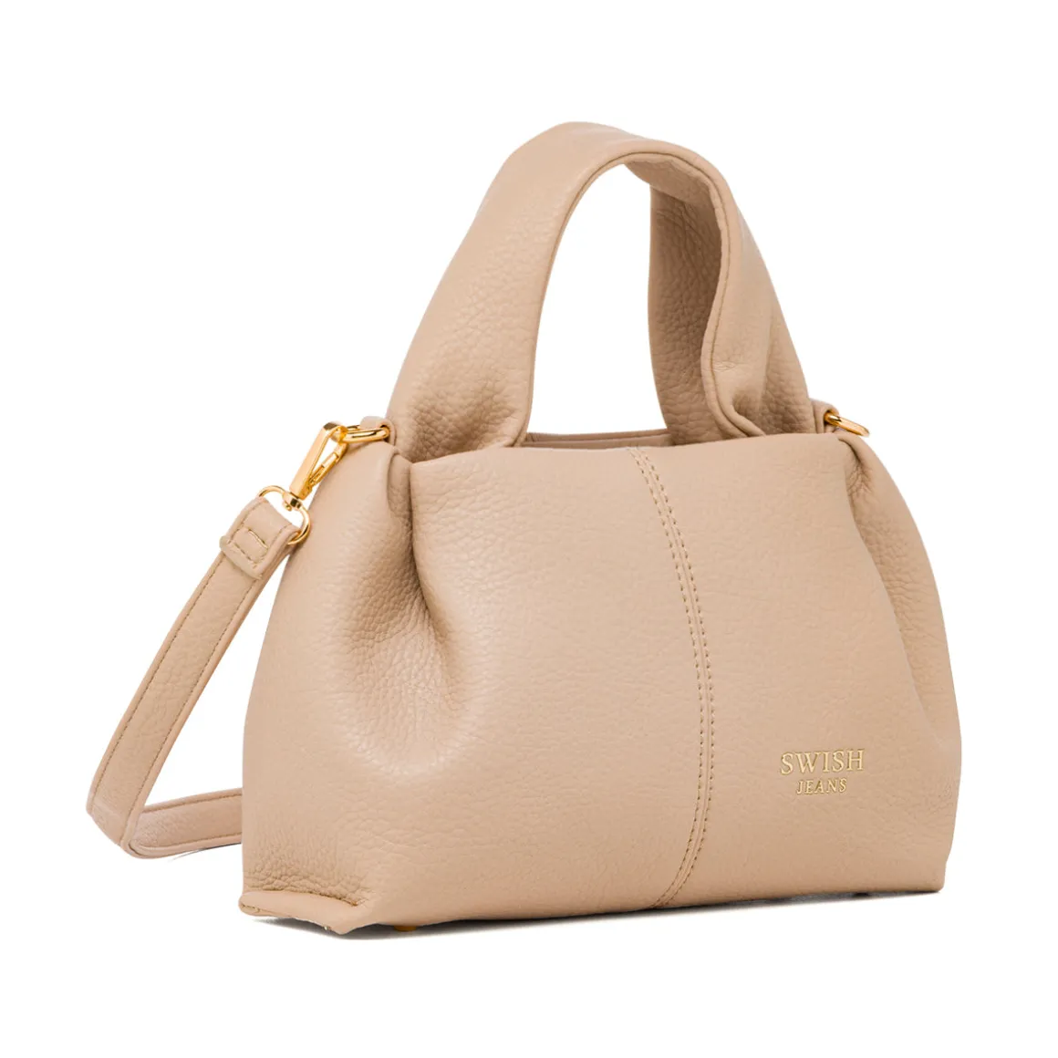 Borsa a Mano da Donna Taupe con Tracolla Regolabile Swish Jeans