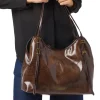 Borsa a mano marrone da Donna con dettagli in metallo Lora Ferres