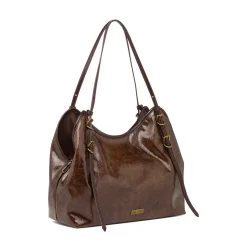Borsa a mano marrone da Donna con dettagli in metallo Lora Ferres