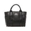 Borsa a mano nera da donna con logo Lora Ferres