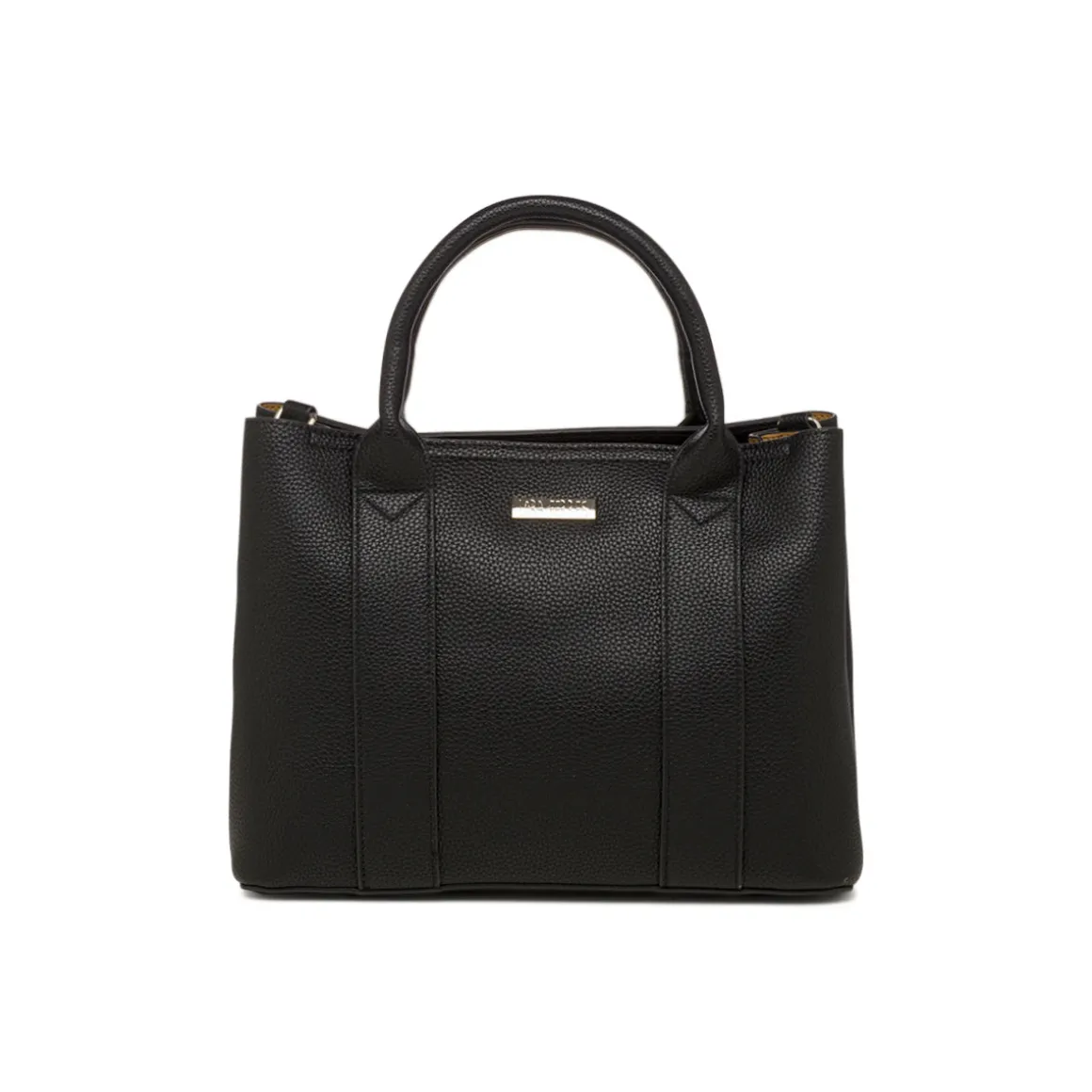 Borsa a mano nera da Donna con logo in metallo Lora Ferres