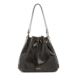 Borsa a secchiello nera da Donna Lora Ferres