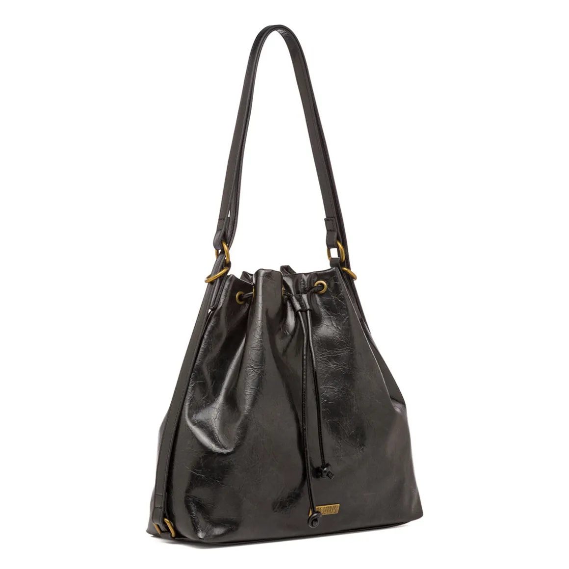Borsa a secchiello nera da Donna Lora Ferres