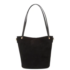 Borsa a secchiello nera da Donna con logo Lora Ferres