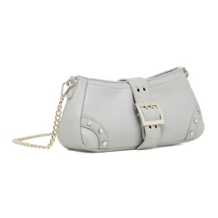 Borsa a Spalla Azzurra da Donna con Borchie e Fibbia frontale Lora Ferres