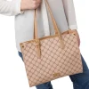 Borsa a spalla beige da Donna con dettaglio logo metallizzato Carrera Jeans