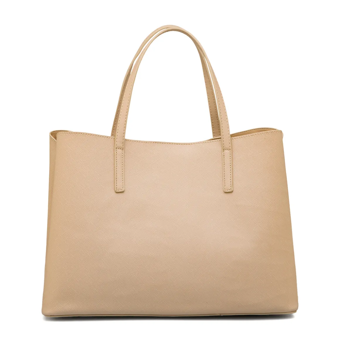 Borsa a spalla beige da Donna con inserti e logo dorati Lora Ferres