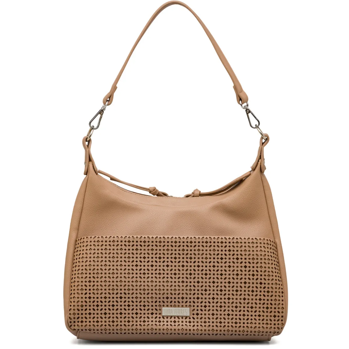 Borsa a spalla Beige da Donna con dettaglio traforato Lora Ferres