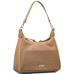 Borsa a spalla Beige da Donna con dettaglio traforato Lora Ferres