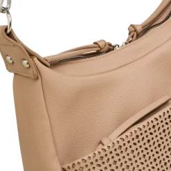 Borsa a spalla Beige da Donna con dettaglio traforato Lora Ferres