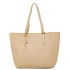 Borsa a spalla beige da Donna con ciondolo logo Lumberjack