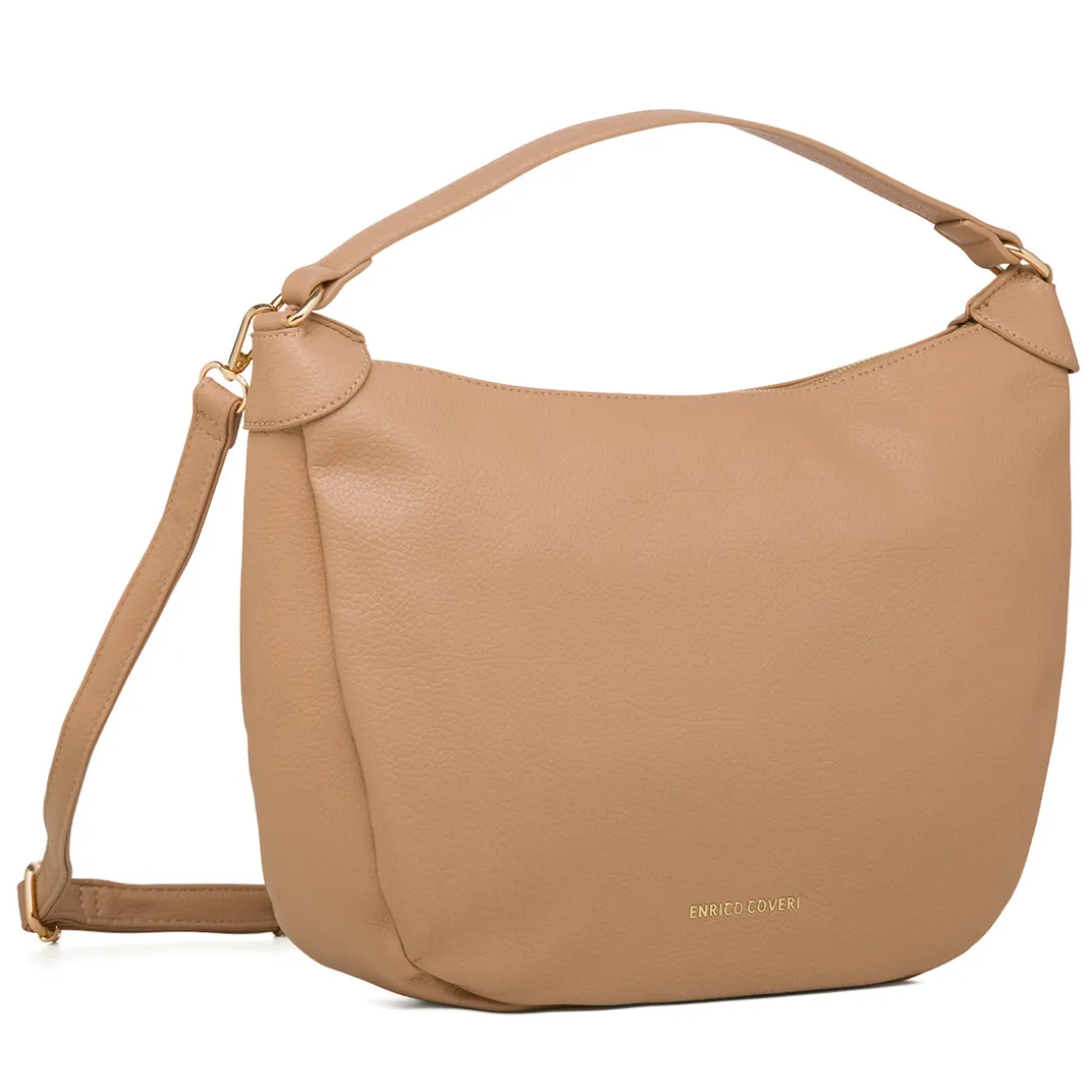 Borsa a spalla beige da Donna con logo Enrico Coveri