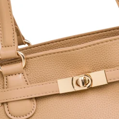 Borsa a spalla beige da Donna con dettaglio in metallo Lora Ferres