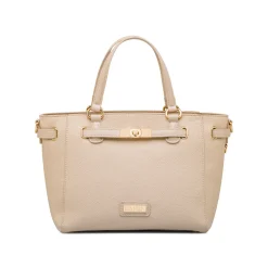 Borsa a spalla beige da Donna con dettaglio chiusura a incastro Lora Ferres