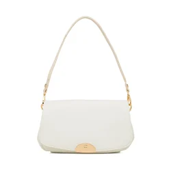 Borsa a spalla bianca Carrera Jeans con logo in metallo