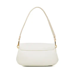 Borsa a spalla bianca Carrera Jeans con logo in metallo