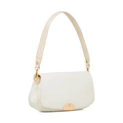 Borsa a spalla bianca Carrera Jeans con logo in metallo