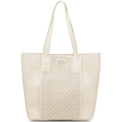 Borsa a spalla bianca da Donna con dettaglio traforato Lora Ferres