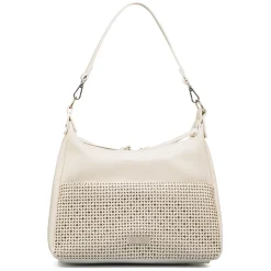 Borsa a spalla bianca da Donna con dettaglio traforato Lora Ferres