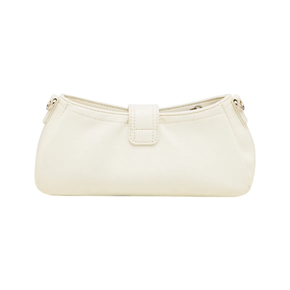 Borsa a Spalla Bianca da Donna con Borchie e Fibbia frontale Lora Ferres