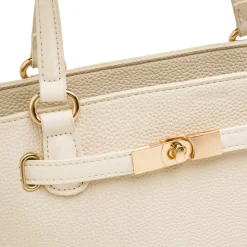 Borsa a spalla bianca da Donna con chiusura a incastro Lora Ferres