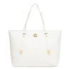 Borsa a spalla bianca da Donna con logo in metallo Carrera Jeans