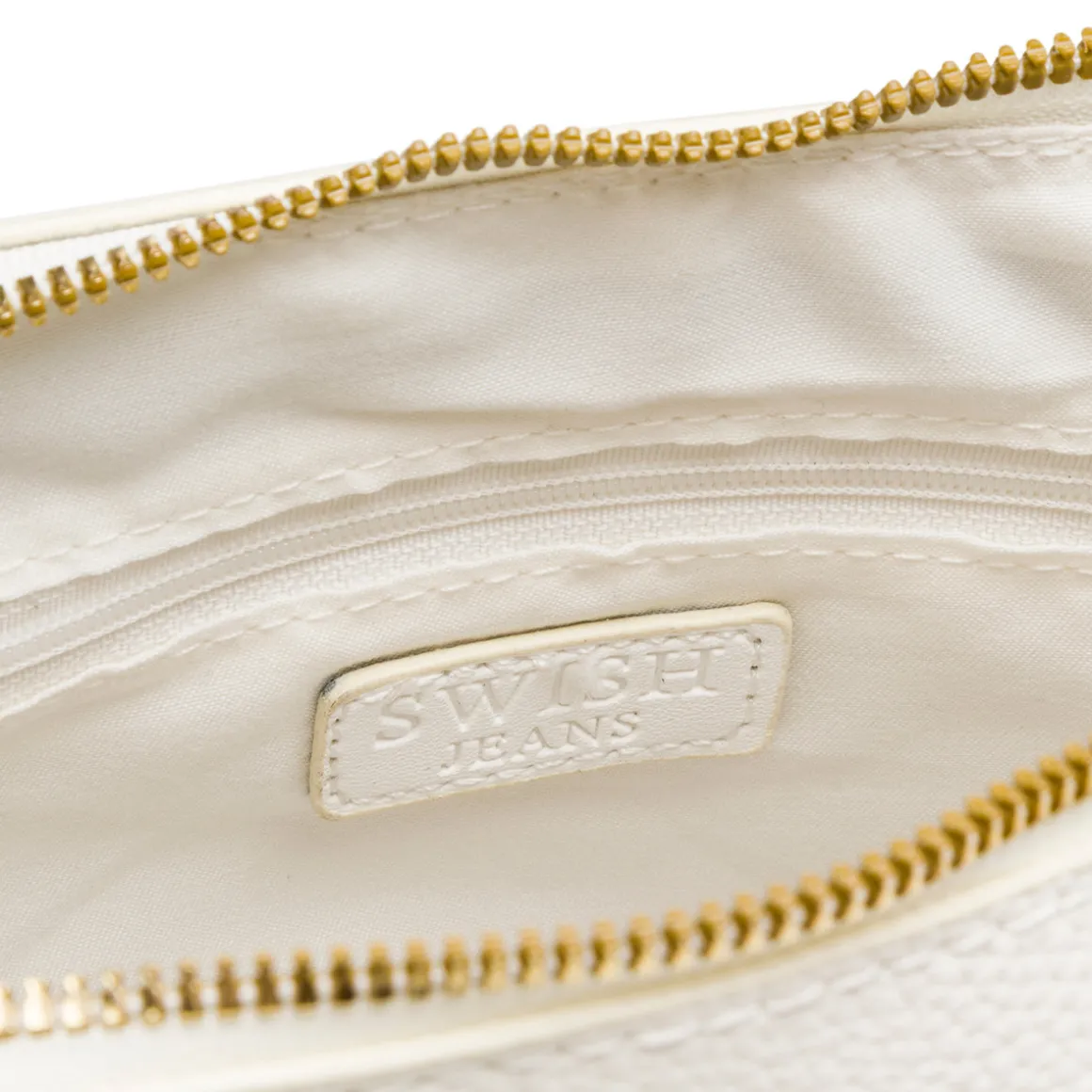 Borsa a spalla bianco off-white da Donna con catena Swish Jeans