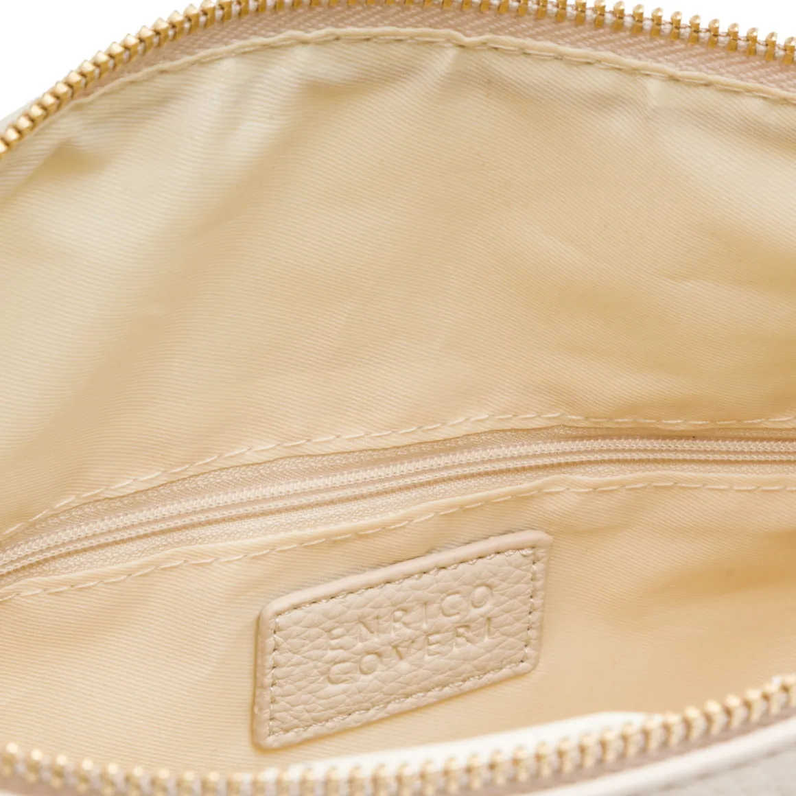 Borsa a spalla bianco off-white da Donna con logo Enrico Coveri