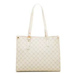 Borsa a spalla bianco off-white da Donna con dettaglio logo metallizzato Carrera Jeans