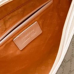 Borsa a spalla bianco off-white da Donna con dettaglio logo metallizzato Carrera Jeans