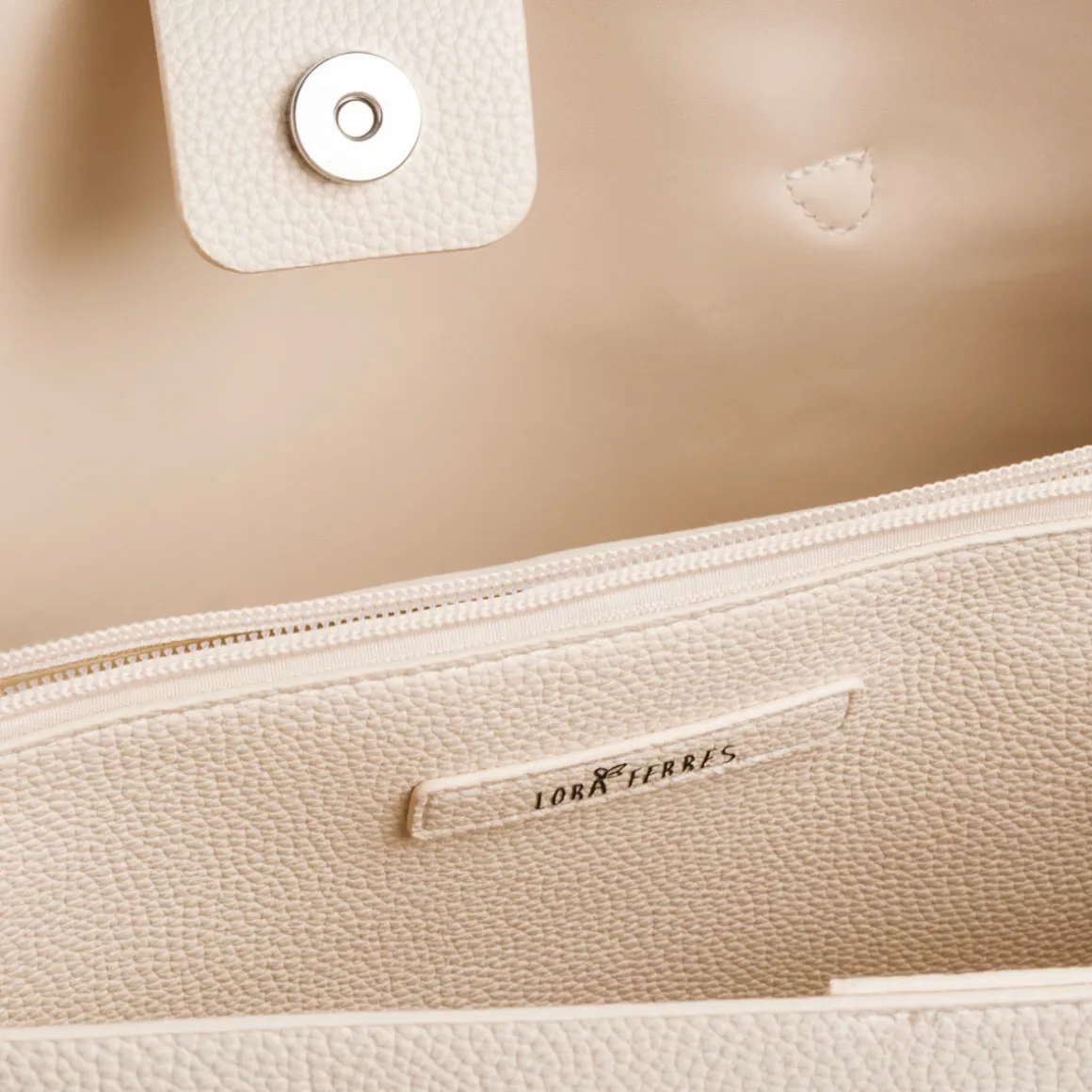 Borsa a spalla bianco off-white da Donna con portafoglio Lora Ferres