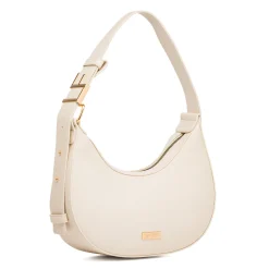 Borsa a spalla bianco off-white da Donna con logo in metallo Lora Ferres
