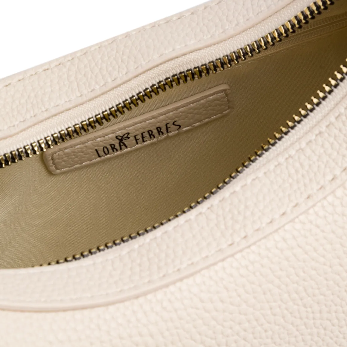 Borsa a spalla bianco off-white da Donna con logo in metallo Lora Ferres
