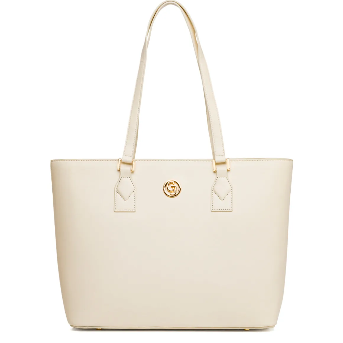 Borsa a spalla Bianco off-white da Donna con logo in metallo Carrera Jeans