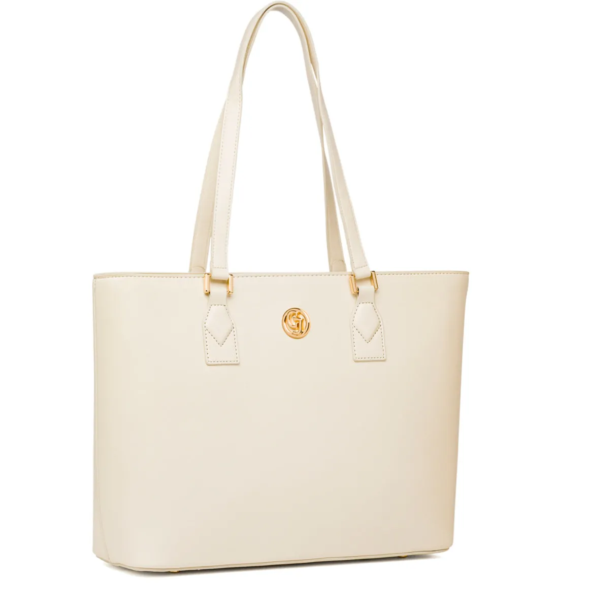 Borsa a spalla Bianco off-white da Donna con logo in metallo Carrera Jeans