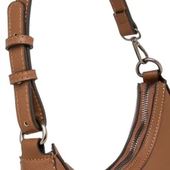 Borsa a spalla color cuoio da donna con logo Swish Jeans