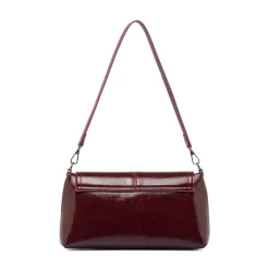 Borsa a Spalla da Donna Bordeaux Dettagli Metal Lora Ferres
