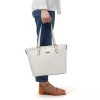 Borsa a spalla da donna bianca con tracolla rimovibile Lora Ferres