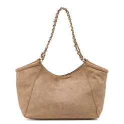 Borsa a Spalla da Donna Beige con Manico a Catena Lora Ferres