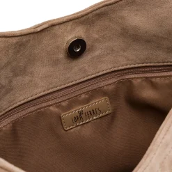Borsa a Spalla da Donna Beige con Manico a Catena Lora Ferres