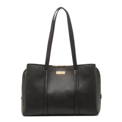 Borsa a Spalla da Donna Nera con Doppio Manico Lora Ferres