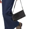 Borsa a Spalla da Donna Nera Dettagli Metal Lora Ferres