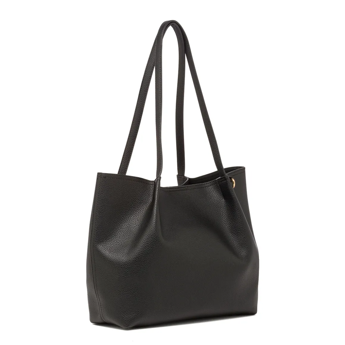 Borsa a Spalla da Donna Nera con Pochette Rimovibile Lora Ferres