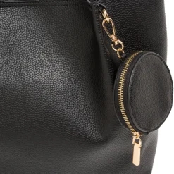 Borsa a Spalla da Donna Nera con Pochette Rimovibile Lora Ferres